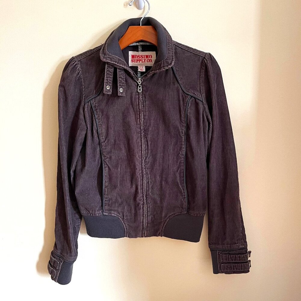 Mossimo Target Moto Corduroy Gray Jacket Women’s Small